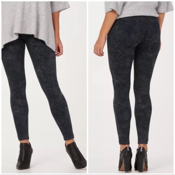 Spanx Jean-ish Ankle Leggings In Gray Marble - Picture 1 of 8